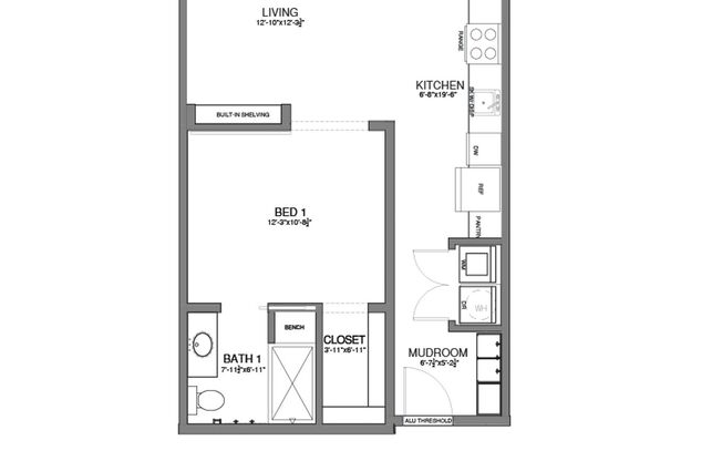 1 bed, 1 bath, 650 sqft, $1,825, Unit 216