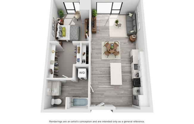 1 bed, 1 bath, 821 sqft, $1,853