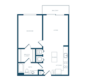 1 bed, 1 bath, 704 sqft, $2,348