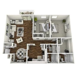 2 beds, 2 baths, 1,200 sqft, $1,268