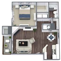 1 bed, 1 bath, 750 sqft, $1,634