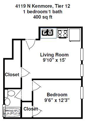 1 bed, 1 bath, 400 sqft, $1,475, Unit 212-1B