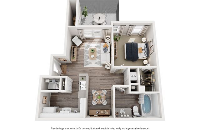 1 bed, 1 bath, 820 sqft, $1,705
