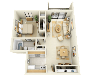 1 bed, 1 bath, 725 sqft, $1,325