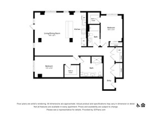 2 beds, 2 baths, 1,398 sqft, $4,336