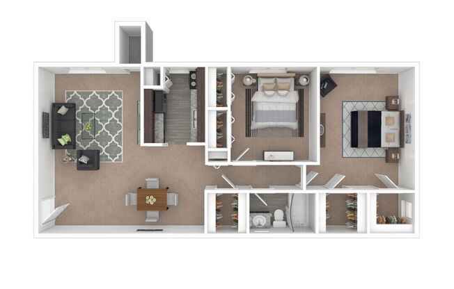 2 beds, 1 bath, 930 sqft, $1,510