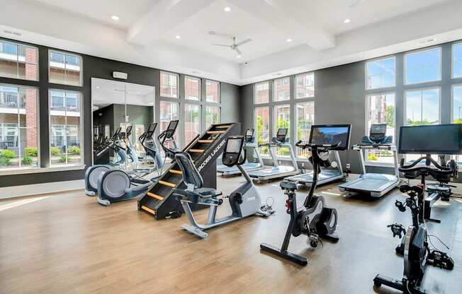 A Gym With a Stair Stepper at The Aster Apartments, North Carolina, 27519