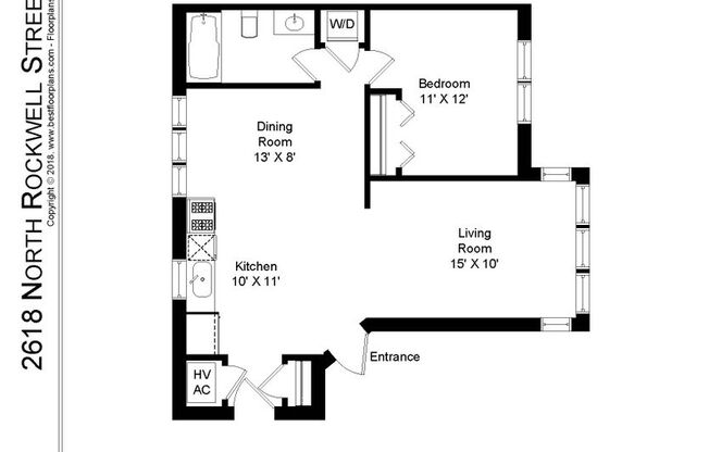 1 bed, 1 bath, 754 sqft, $2,250, Unit 2618-2R