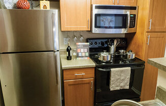 Fully Equipped Kitchen at Timberglen Apartments, Texas