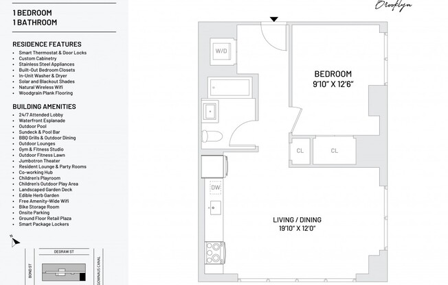 1 bed, 1 bath, 651 sqft, $3,938, Unit 1604