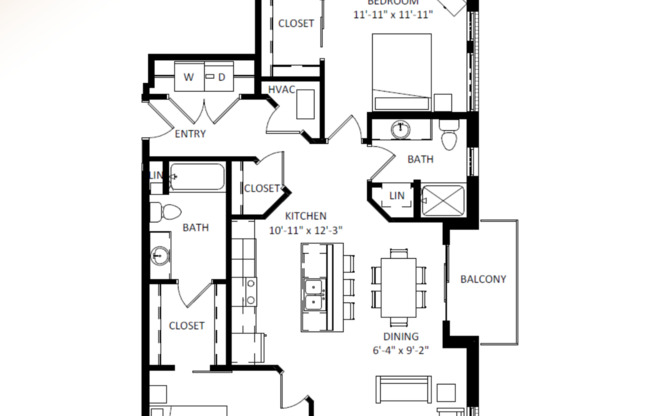2 beds, 2 baths, 1,225 sqft, $2,500, Unit 5604-101