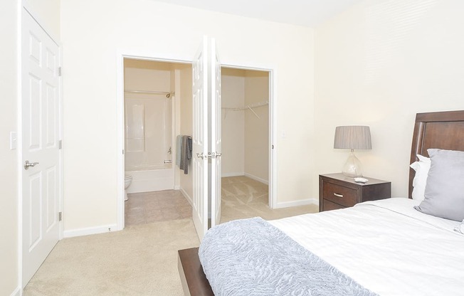 Spacious Bedroom with Walk-In Closet and Attached Bathroom