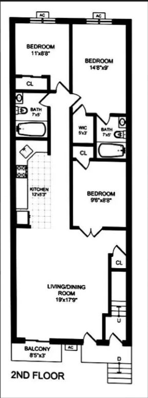 3 beds, 2 baths, $3,700, Unit 2