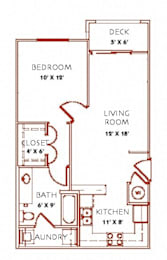 1 bed, 1 bath, 677 sqft, $1,325