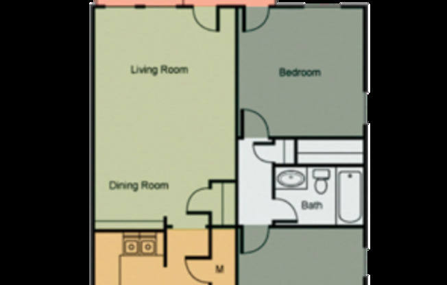 2 beds, 1 bath, 720 sqft, $1,195, Unit 69