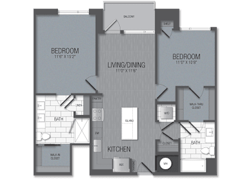 2 beds, 2 baths, 1,023 sqft, $2,739