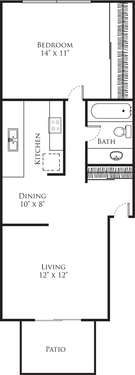 1 bed, 1 bath, 620 sqft, $2,434