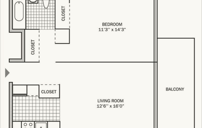 1 bed, 1 bath, 650 sqft, $1,030