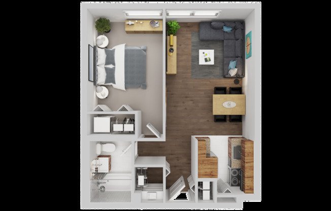 1 bed, 1 bath, 530 sqft, $1,125, Unit 1410