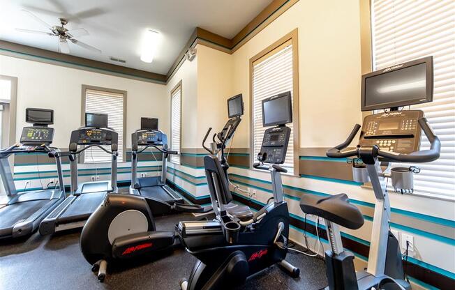 Cardio Machines In Gym at Buckingham Monon Living, Indianapolis, IN, 46220