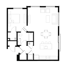 1 bed, 1 bath, 826 sqft, $1,879