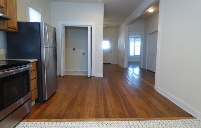 Vintage, Renovated SF House! High Ceilings, HW Floors, Covered Porch, Off-Street Parking!