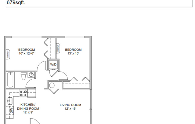 2 beds, 1 bath, 870 sqft, $2,100, Unit 57-7