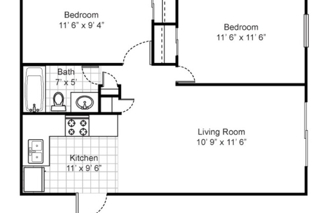 2 beds, 1 bath, 725 sqft, $1,350, Unit 30