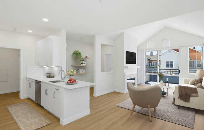 Living Room with Hard Surface Flooring