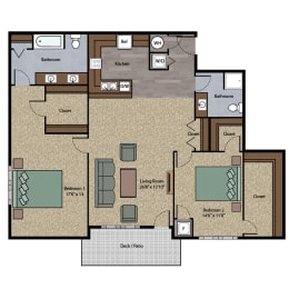 2 beds, 2 baths, 1,462 sqft, $1,939