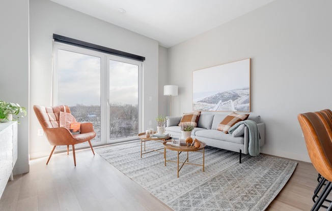 Spacious open floor plan at TREO Apartments, Ohio, 44116