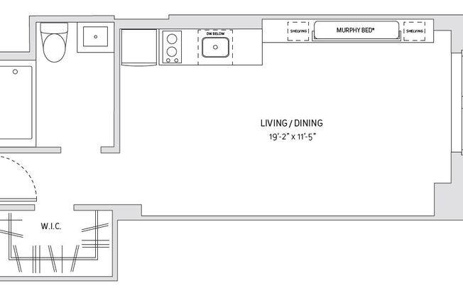 Studio, 1 bath, $3,650, Unit 1420