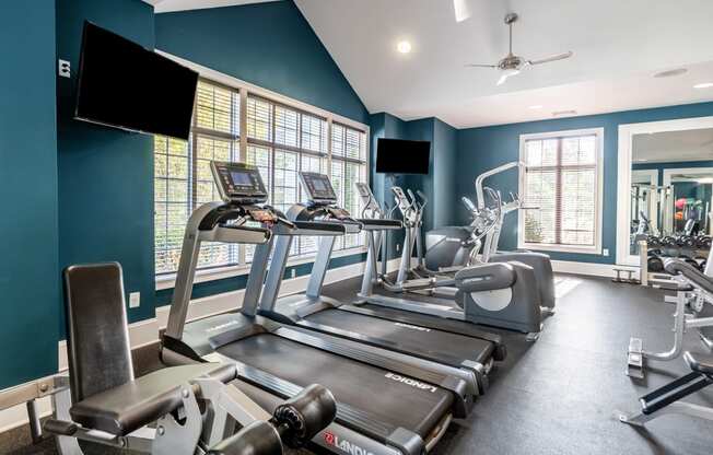Cardio Equipment at the Fitness Center at Ultris Courthouse Square Apartment Homes in Stafford, Virginia, VA