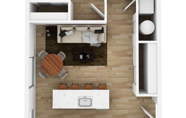 1 bed, 1 bath, 601 sqft, $1,370, Unit 312