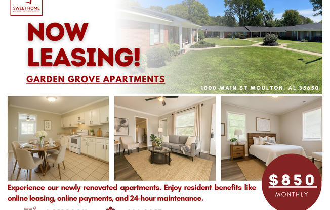 Recently Renovated Units in Moulton, AL