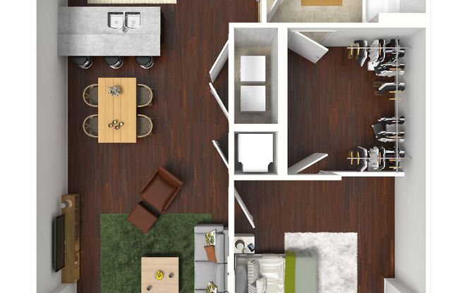 1 bed, 1 bath, 832 sqft, $1,719.72, Unit 611