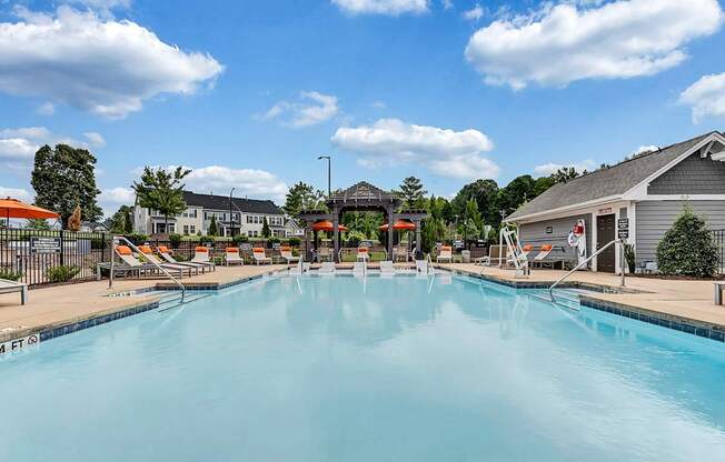 the swimming pool at our apartments