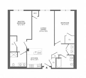 2 beds, 2 baths, 1,269 sqft, $3,768