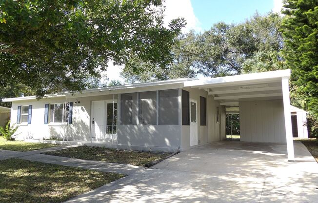 3 Bedroom, 1 Bath, 1 car Carport