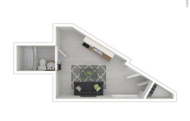 Studio, 1 bath, 272 sqft, $1,095, Unit 210