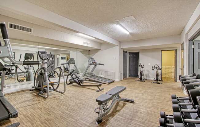 our apartments have a gym with plenty of equipment