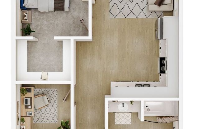 1 bed, 1 bath, 570 sqft, $1,625, Unit 314