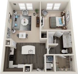 1 bed, 1 bath, 863 sqft, $1,246