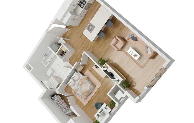 1 bed, 1 bath, 696 sqft, $1,950, Unit 316