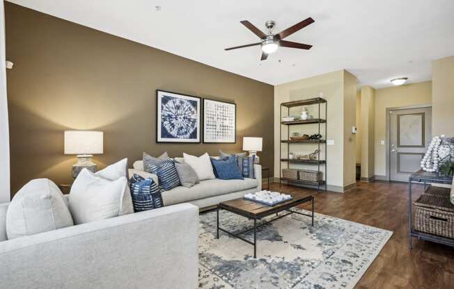 Wood-style flooring in main areas - Acadia at Cornerstar Apartments