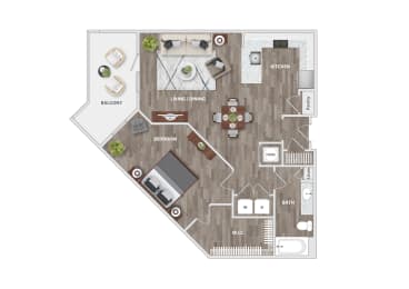 1 bed, 1 bath, 800 sqft, $1,791