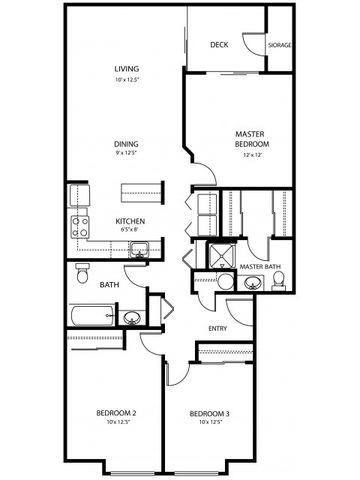 3 beds, 2 baths, 1,185 sqft, $2,075