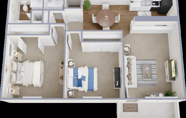 2 beds, 1 bath, 1,000 sqft, $1,550