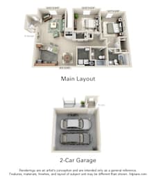 2 beds, 2 baths, 1,130 sqft, $1,928