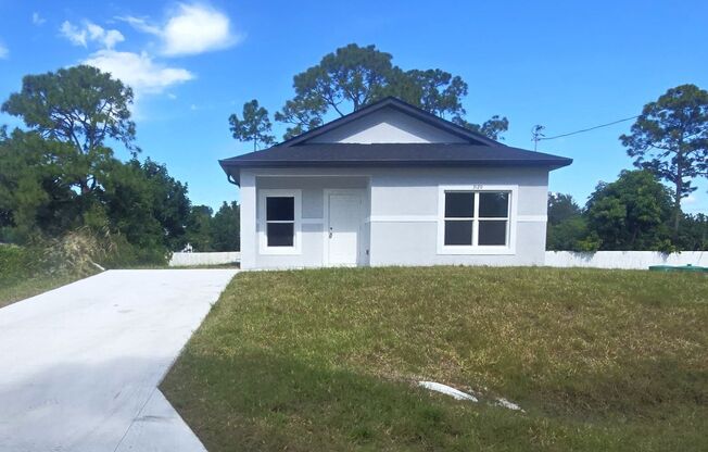 BRAND NEW TWO BEDROOM ONE BATH SINGLE FAMILY HOME-SW LEHIGH ACRES